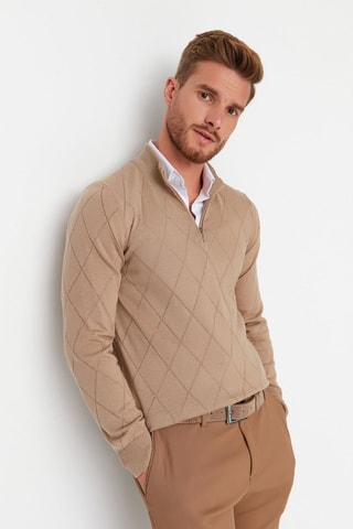 Camisola regular - Camel