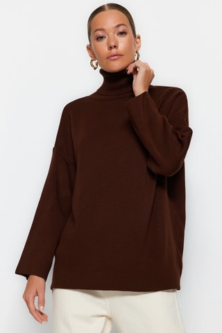 Camisola oversize - Castanho