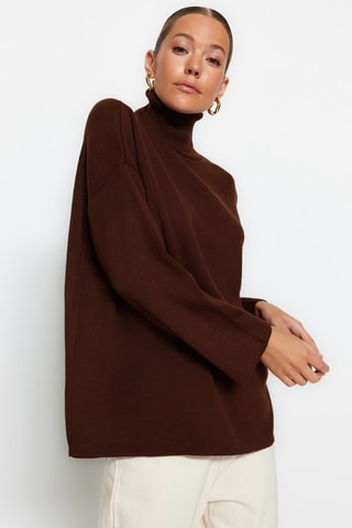 Camisola oversize - Castanho