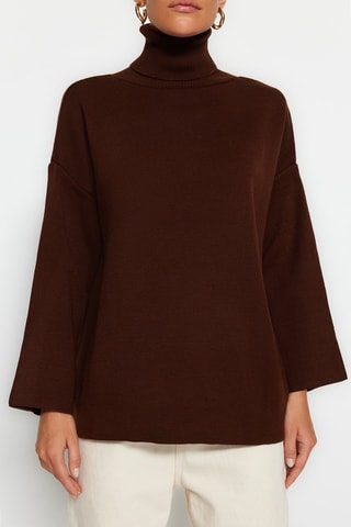 Camisola oversize - Castanho