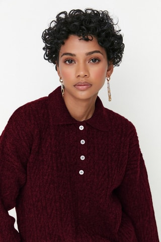 Camisola oversize - Bordô