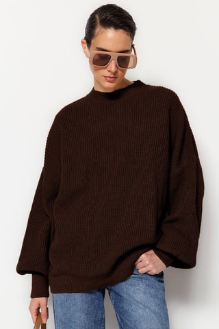 Camisola oversize - Castanho