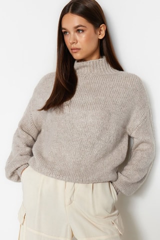 Camisola oversize - Bege