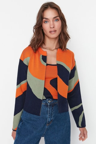 Casaco de malha e top - Laranja