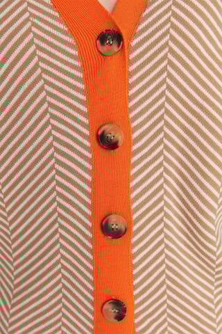 Casaco de malha Camel e branco