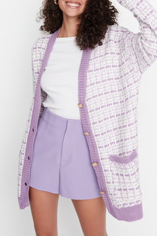 Casaco de malha - Violeta