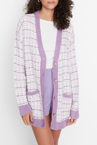 Casaco de malha - Violeta