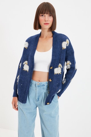 Casaco de malha - Azul