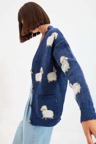 Casaco de malha - Azul