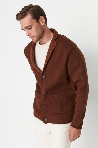 Casaco de malha Canela
