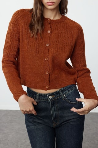 Casaco de malha - Castanho