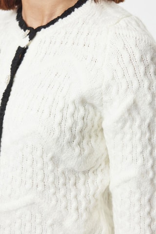 Casaco de malha - Cru e preto