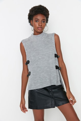 Camisola sem mangas - Cinzento