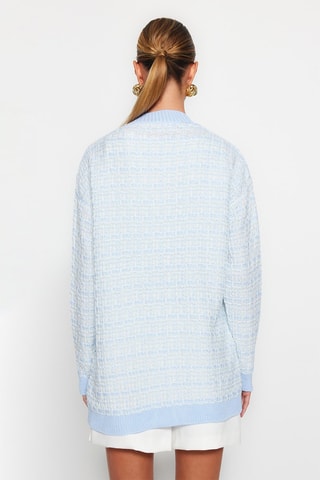 Casaco de malha - Azul-claro