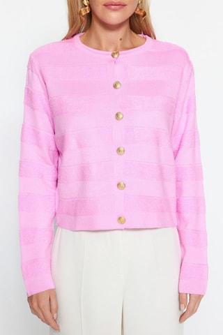 Casaco de malha regular - Rosa