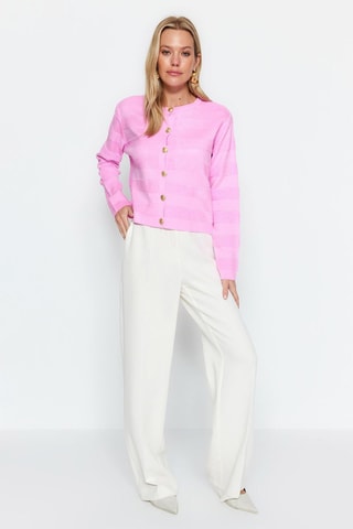 Casaco de malha regular - Rosa