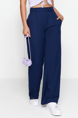 Calças wide legs - Azul