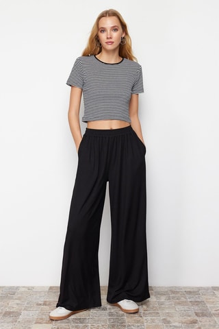 Calças wide legs - Preto