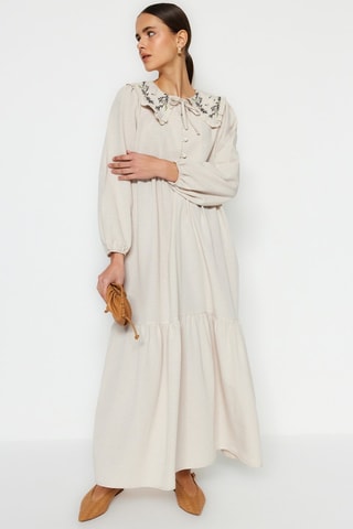 Robe longue - Crème