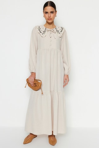 Robe longue - Crème