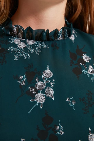 Robe volantée Vert et noir