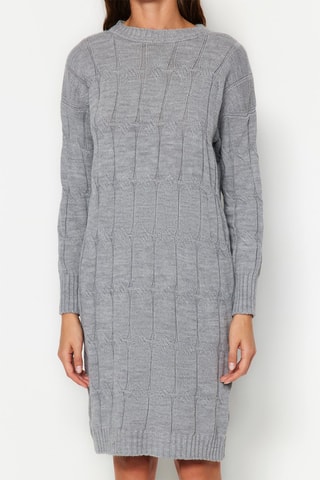 Vestido-camisola Cinzento