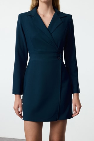 Vestido traçado - Azul