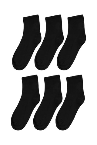 6 pares de meias - Preto