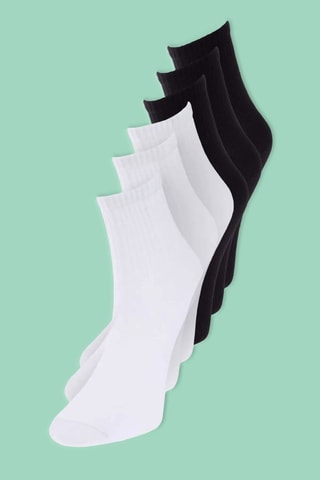 6 pares de meias - Preto e branco