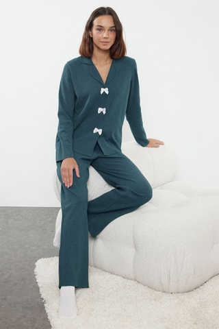 Pijama - Azul-petróleo