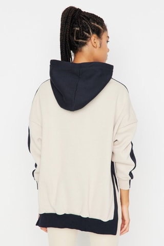 Sweat oversize com capuz - Azul-marinho