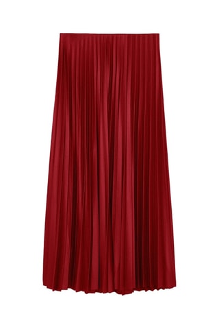 Saia plissada cintura subida - Bordô
