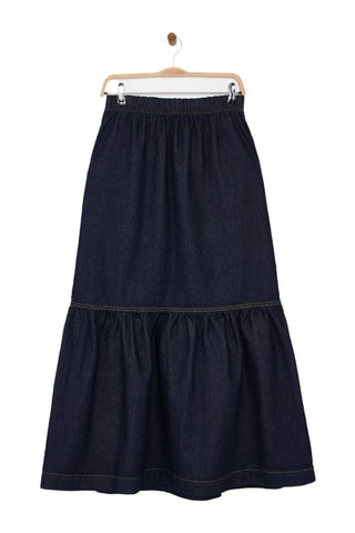 Saia comprida - Azul-escuro
