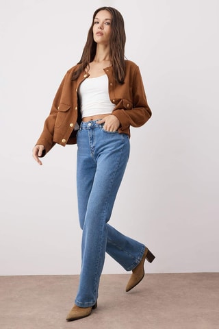 Calças de ganga flare - Azul