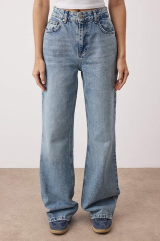 Calças de ganga wide legs - Azul-claro