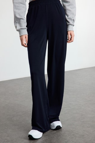 Calças wide legs - Azul-marinho