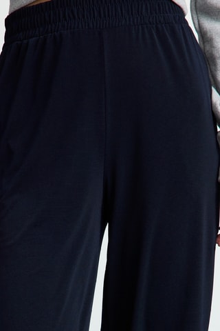 Calças wide legs - Azul-marinho