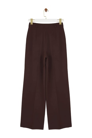 Calças direitas - Castanho