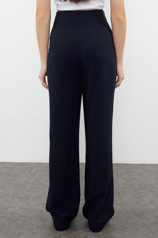 Calças relaxed - Azul-marinho