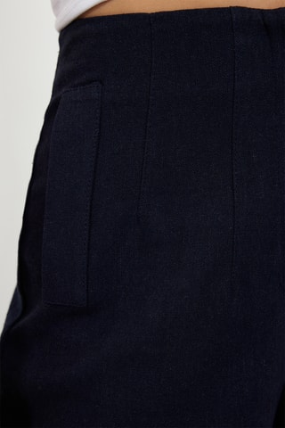 Calças relaxed - Azul-marinho