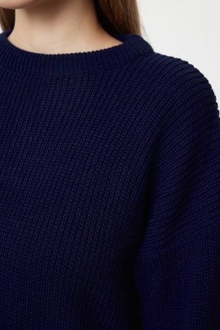 Camisola oversize - Azul-marinho