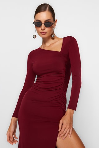 Robe fourreau slim - Bordeaux