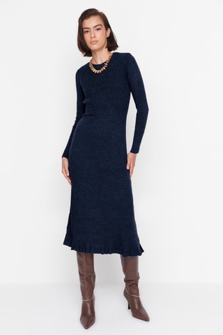 Vestido-camisola - Azul-marinho