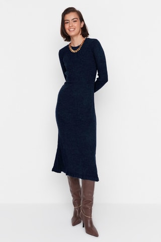 Vestido-camisola - Azul-marinho