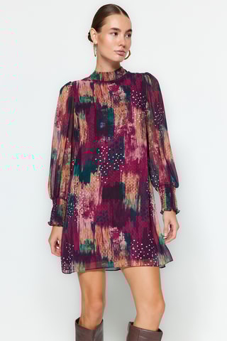 Vestido direito regular - Violeta