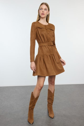 Robe courte - Marron