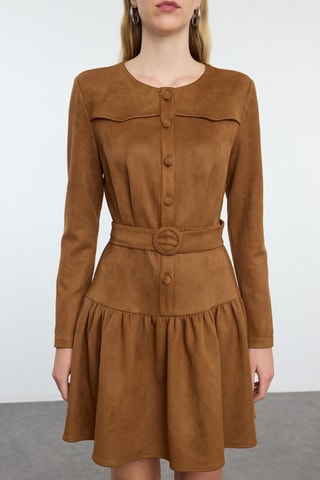 Robe courte - Marron