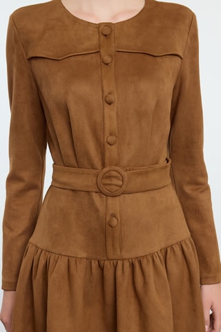 Robe courte - Marron