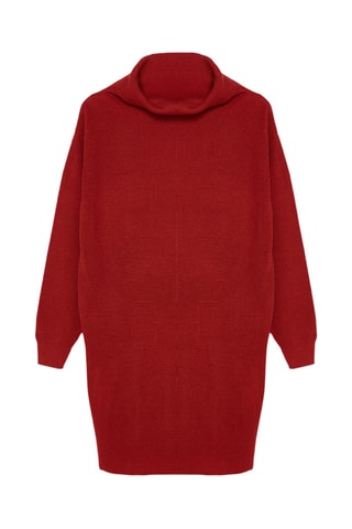Robe pull oversize - Rouge brique