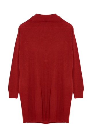 Robe pull oversize - Rouge brique